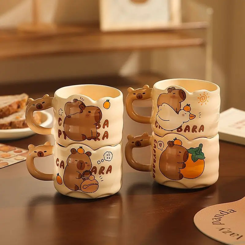 Capybara Design Ceramic Cups (300ml)