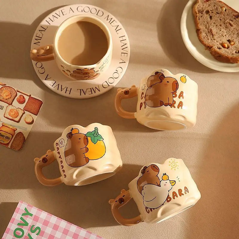 Capybara Design Ceramic Cups (300ml)