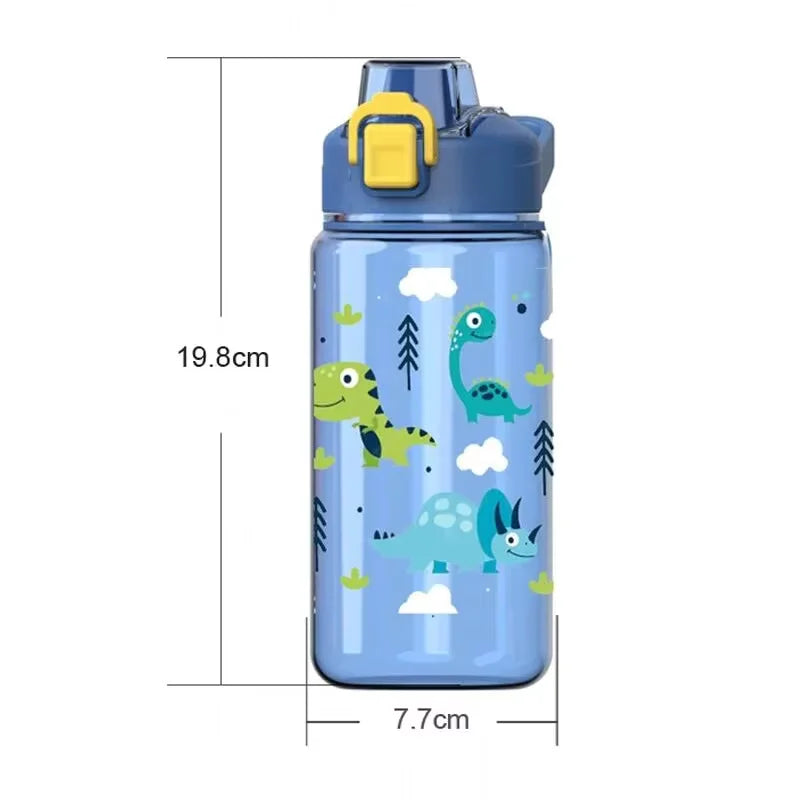 Cute mug with a straw, for outdoor recreation, camping and traveling (600ml)