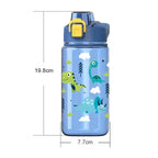 Cute mug with a straw, for outdoor recreation, camping and traveling (600ml)