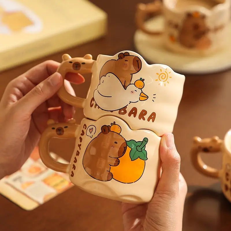 Capybara Design Ceramic Cups (300ml)