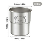 Stainless Steel Coffee Cup With Wooden Anti Scald (300ML)