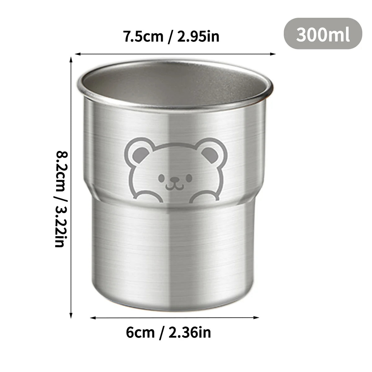 Stainless Steel Coffee Cup With Wooden Anti Scald (300ML)