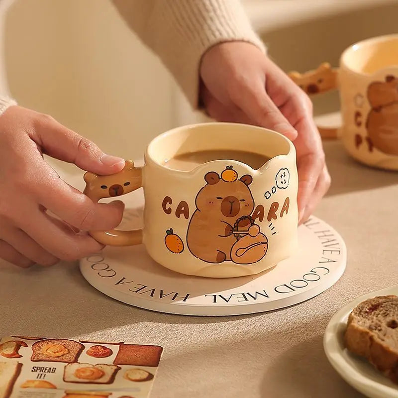Capybara Design Ceramic Cups (300ml)