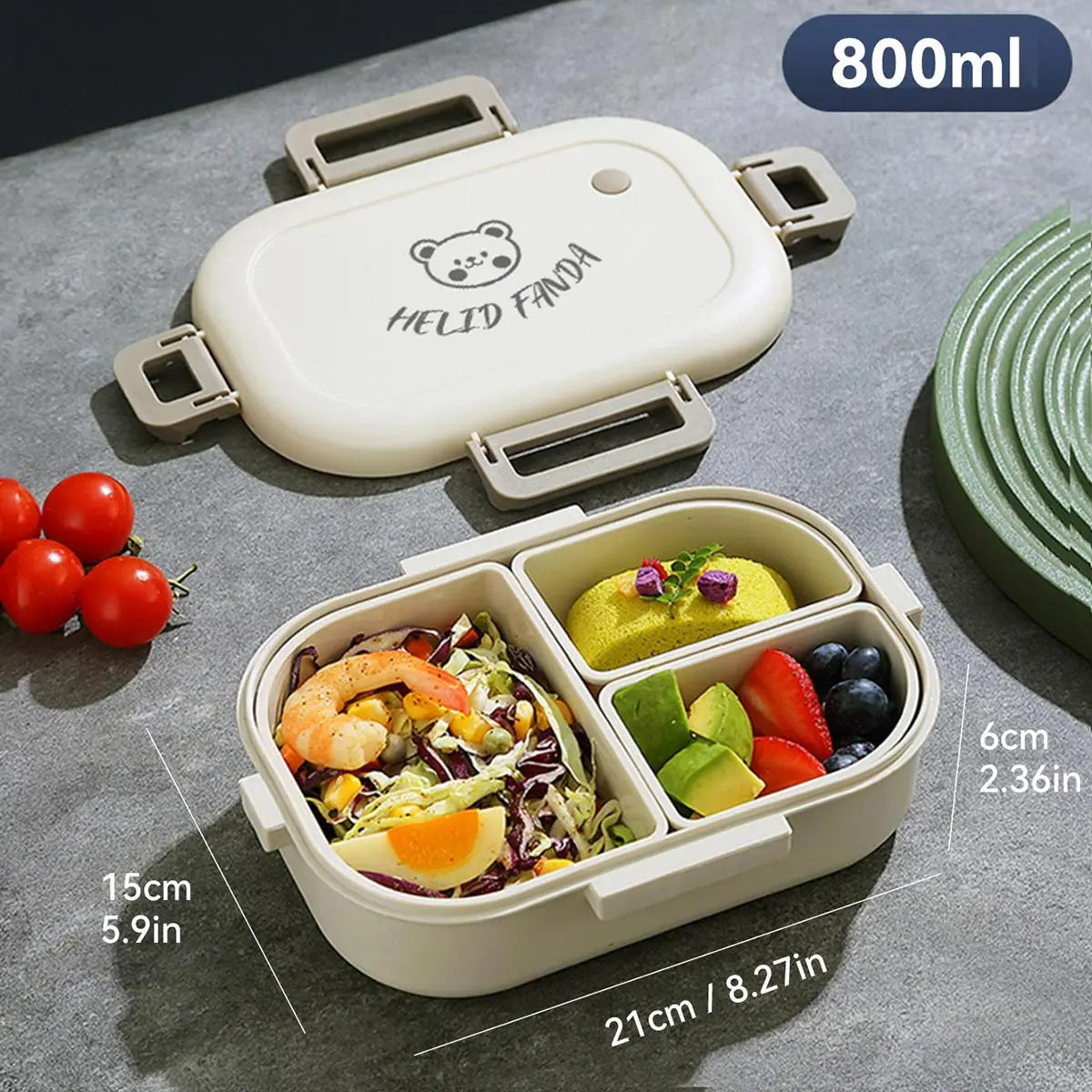 Lunch Box (With 3 removable compartment)