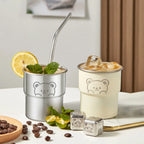 Stainless Steel Coffee Cup With Wooden Anti Scald (300ML)