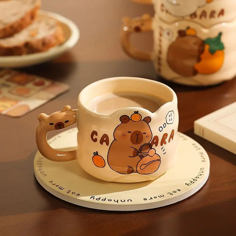 Capybara Design Ceramic Cups (300ml)
