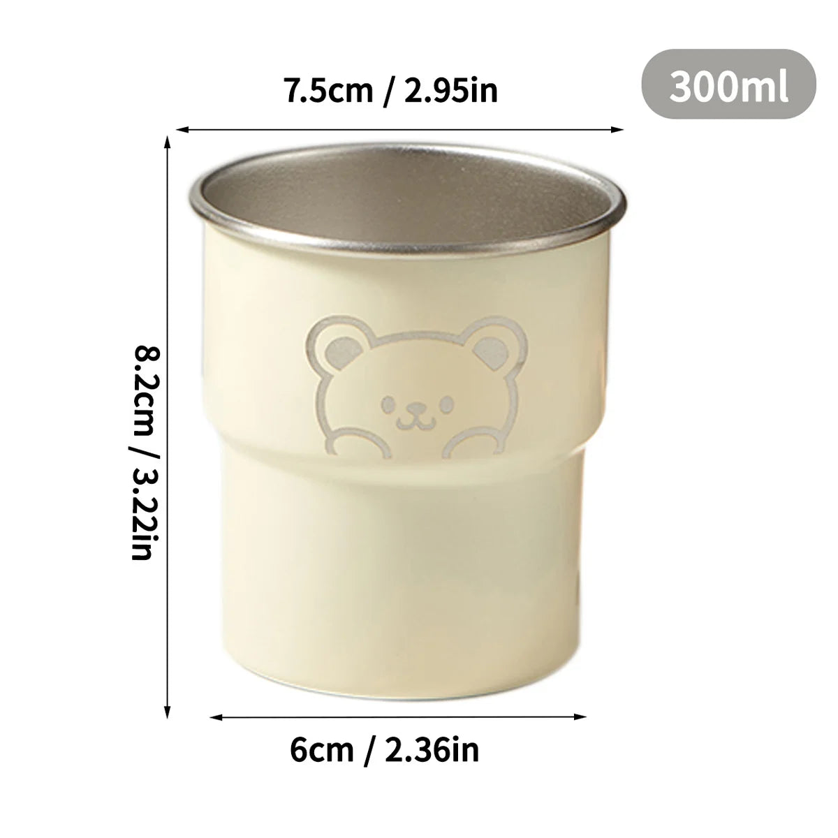 Stainless Steel Coffee Cup With Wooden Anti Scald (300ML)