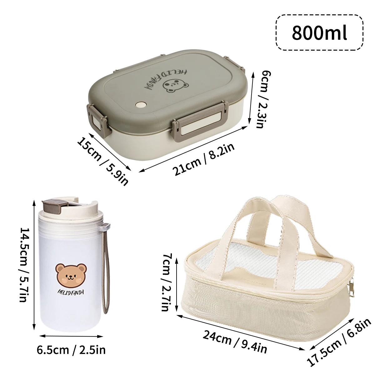 Lunch Box (With 3 removable compartment)