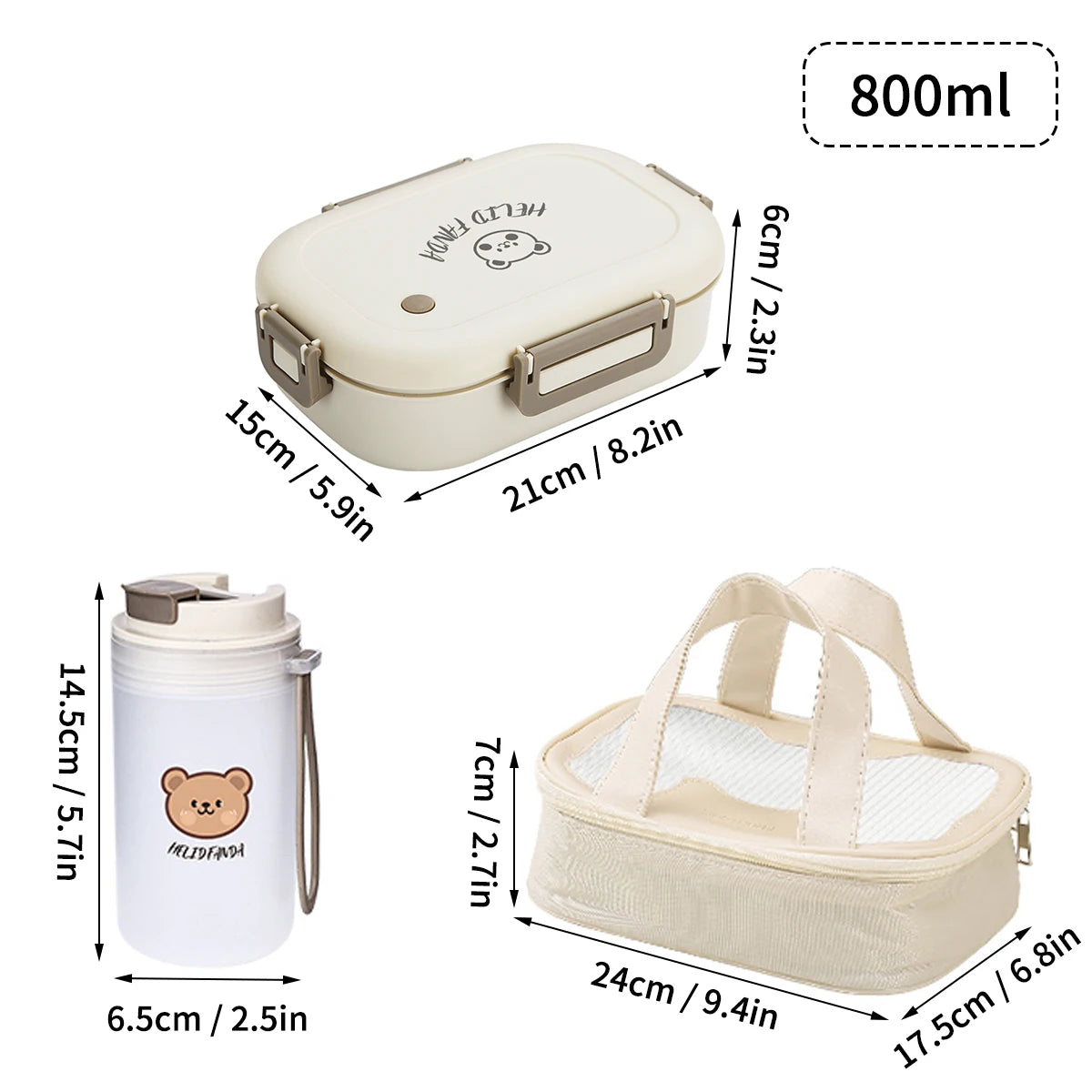 Lunch Box (With 3 removable compartment)